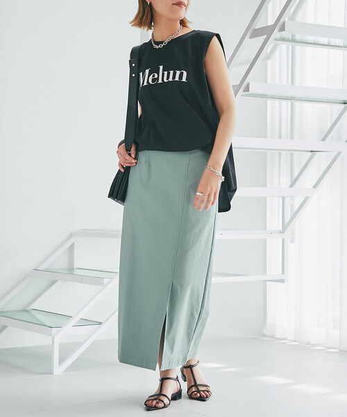 un dix cors(アンディコール)の「《着回し・ヒップカバー◎》フロッキーノースリカットソー(Tシャツ/カットソー・レディース・ブラック/グレイッシュベージュ・FREE)」の19枚目の写真