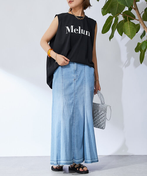 un dix cors(アンディコール)の「《着回し・ヒップカバー◎》フロッキーノースリカットソー(Tシャツ/カットソー・レディース・ブラック/グレイッシュベージュ・FREE)」の18枚目の写真