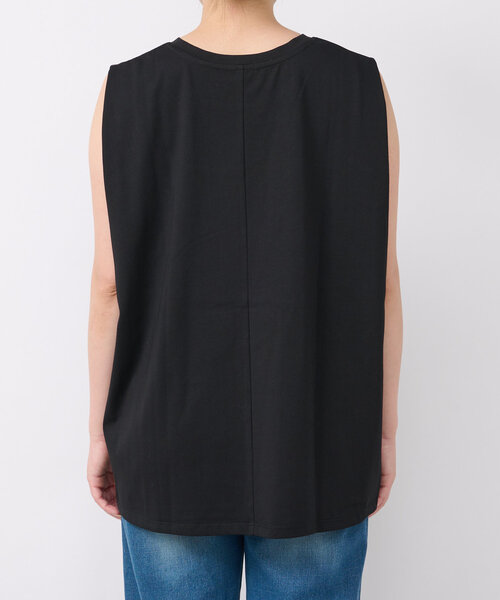 un dix cors(アンディコール)の「《着回し・ヒップカバー◎》フロッキーノースリカットソー(Tシャツ/カットソー・レディース・ブラック/グレイッシュベージュ・FREE)」の14枚目の写真