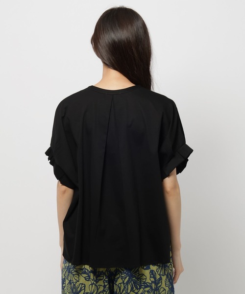 niko and...（ニコアンド）の「袖フリルひんやり羽織りプルオーバー（Tシャツ/カットソー・レディース・ブラック/ネイビー/オフホワイト・MEDIUM/LARGE）」の17枚目の写真