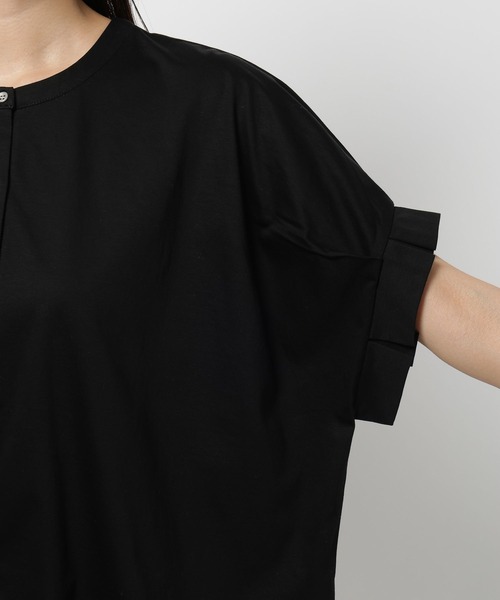 niko and...（ニコアンド）の「袖フリルひんやり羽織りプルオーバー（Tシャツ/カットソー・レディース・ブラック/ネイビー/オフホワイト・MEDIUM/LARGE）」の9枚目の写真