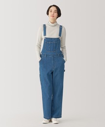 婦人　木の実から作ったカポック混　デニムオーバーオール