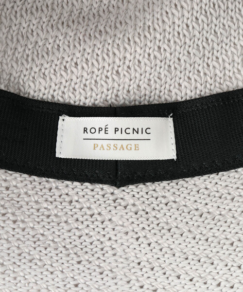 ROPE' PICNIC(ロペピクニック)の「変わり編みサーモベルハット(ハット・レディース・ライトグレー/ブラック・FREE)」の6枚目の写真