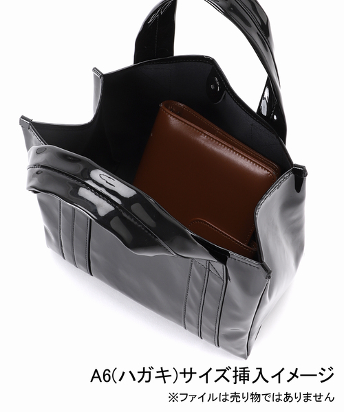 HELOYSE（エロイーズ）の「【HELOYSE/エロイーズ】BOXY MIRROR TOTE H-300（トートバッグ・レディース・シルバー/ブラック・FREE）」の6枚目の写真