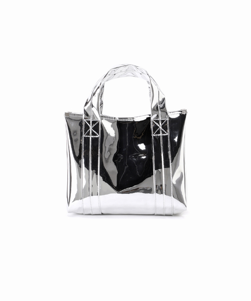 HELOYSE（エロイーズ）の「【HELOYSE/エロイーズ】BOXY MIRROR TOTE H-300（トートバッグ・レディース・シルバー/ブラック・FREE）」の7枚目の写真
