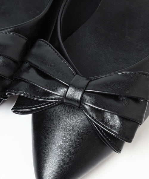 GLOBAL WORK(グローバルワーク)の「らくっショリボンパンプス/131494(パンプス・レディース・ブラック/シルバー/ブラック系その他・MEDIUM/LARGE)」の15枚目の写真