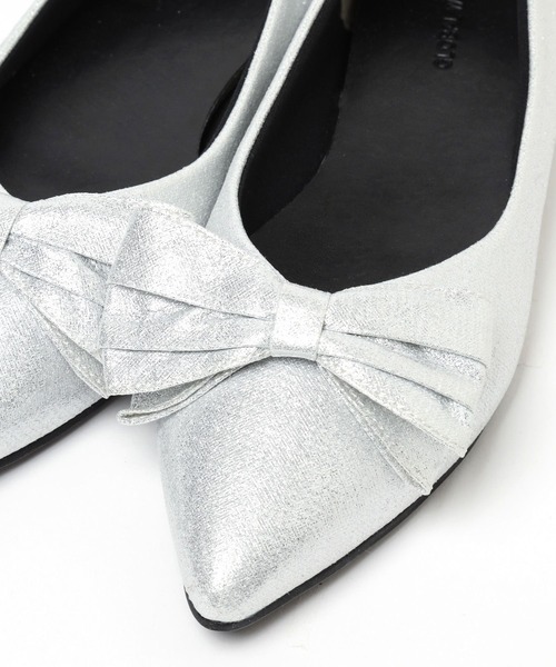 GLOBAL WORK(グローバルワーク)の「らくっショリボンパンプス/131494(パンプス・レディース・ブラック/シルバー/ブラック系その他・MEDIUM/LARGE)」の8枚目の写真