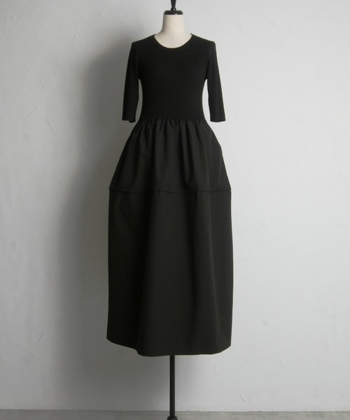 【セール】コクーンサマーニットドッキングワンピース（ワンピース）｜&. NOSTALGIA（アンドドットノスタルジア）