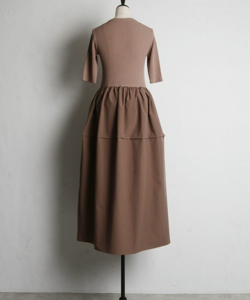 【セール】コクーンサマーニットドッキングワンピース（ワンピース）｜&. NOSTALGIA（アンドドットノスタルジア）