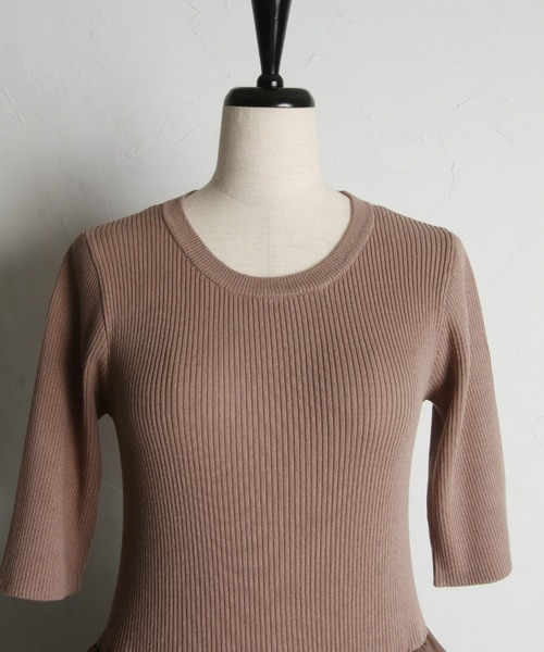 【セール】コクーンサマーニットドッキングワンピース（ワンピース）｜&. NOSTALGIA（アンドドットノスタルジア）