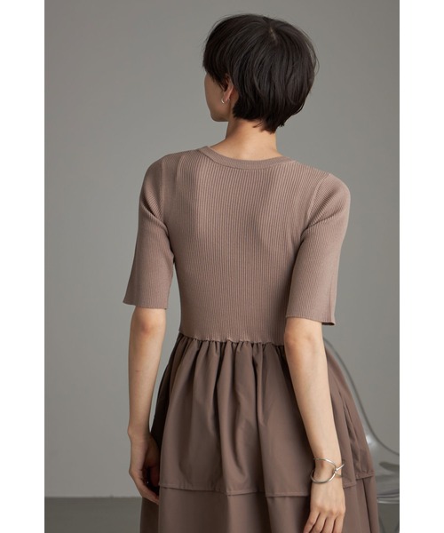 【セール】コクーンサマーニットドッキングワンピース（ワンピース）｜&. NOSTALGIA（アンドドットノスタルジア）