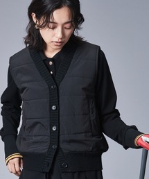 CHIC STYLE | ニット使い中綿Vネックベスト ＜大きいサイズ有＞シックスタイルゴルフ　(ベスト)