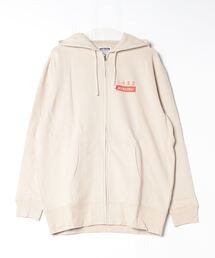 漢字ロゴ 裏パイルZIPパーカー