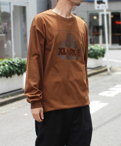 XLARGE ブラウン 長袖 Tシャツ Sサイズ EAGLE RAGLAN L⁄S TEE（Tシャツ⁄カットソー）｜XLARGE（エクストラ
