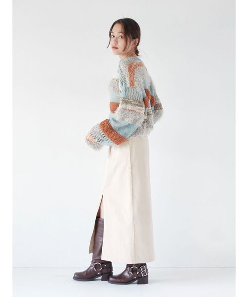 Ungrid（アングリッド）の「スリットタイトスカート（スカート・レディース・チャコールグレー/ベージュ・MEDIUM/SMALL）」の18枚目の写真