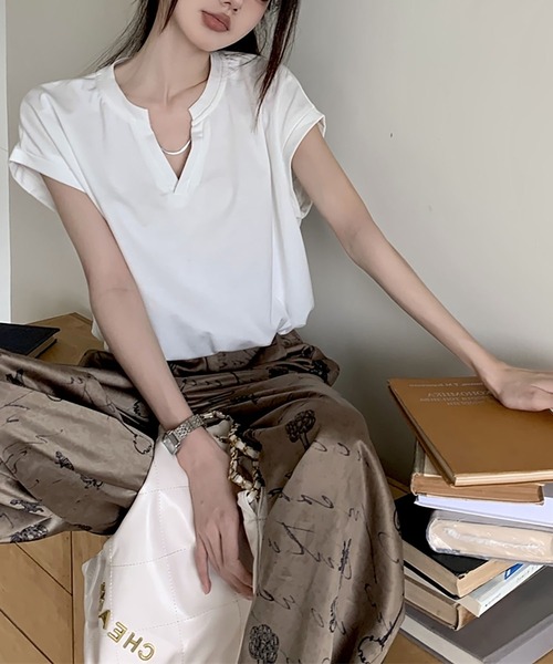 LYEON(リヨン)の「ショート丈バルーンスキッパートップス(その他トップス・レディース・ホワイト/ブラック・FREE)」の10枚目の写真
