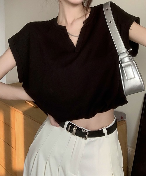 LYEON(リヨン)の「ショート丈バルーンスキッパートップス(その他トップス・レディース・ホワイト/ブラック・FREE)」の12枚目の写真