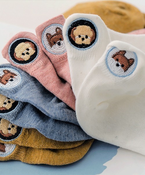 koko♡です セール】【5足セット】スニーカーソックス ショート丈 刺繍