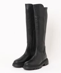 【INTER-CHAUSSURES】ラウンドトウバックストレッチロングブーツ(I3224R)