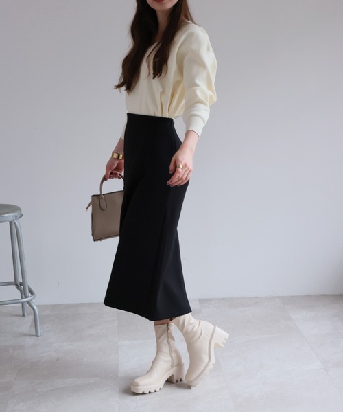 VIVIAN（ヴィヴィアン）の「スクエアトゥ厚底ストレッチショートブーツ（ブーツ・レディース・ブラック系その他2/ブラウン系その他5/ナチュラル/ブラック系その他3・SS/S/M/L/LL/XL）」の11枚目の写真