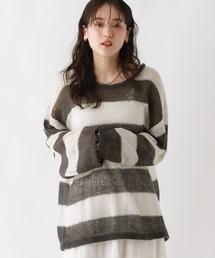 RAGEBLUE | モヘアタッチ/ボーダーニットプルオーバー(ニット/セーター)