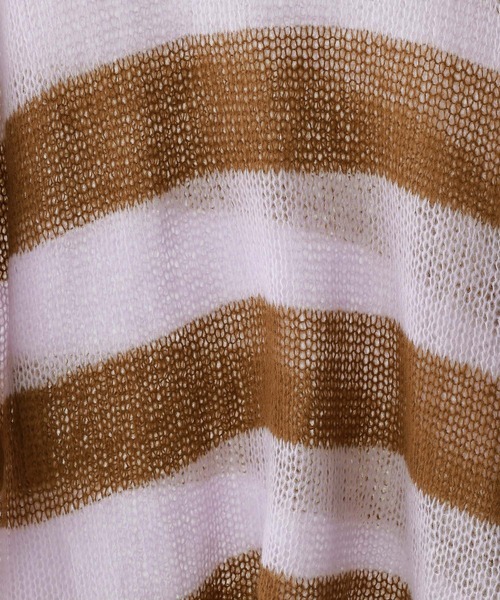 RAGEBLUE(レイジブルー)の「モヘアタッチ/ボーダーニットプルオーバー(ニット/セーター・レディース・ブラウン系/グレー系/ホワイト系・FREE)」の19枚目の写真