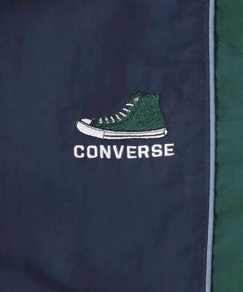 CONVERSE(コンバース)の「CONVERSE/コンバース ワンポイントシューズロゴ刺繍 サイドライン ナイロントラックパンツ(その他パンツ・メンズ・ブラック/ワイン/ネイビー・M/L/LL)」の15枚目の写真