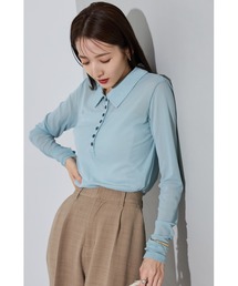 【ZOZO限定】まなみんセレクト シアーコンパクトポロプルオーバー