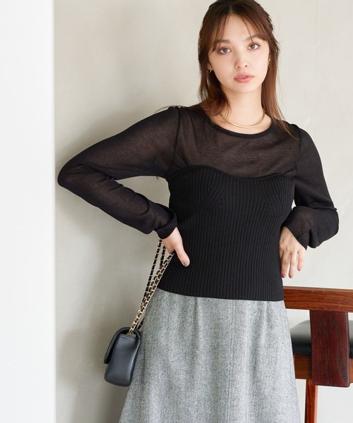 セール】シアービスチェツキニット144317（ニット/セーター）｜Andemiu