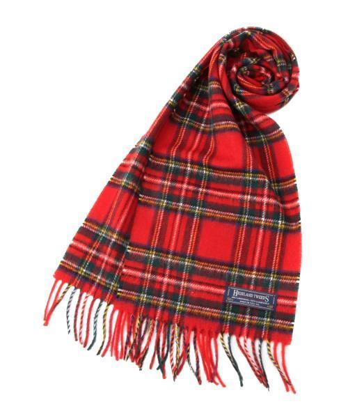 BEAMS BOY(ビームスボーイ)の「HIGHLAND TWEEDS / タータン スカーフ 15(マフラー・レディース・ホワイト/グレー/レッド/オレンジ/サックスブルー/ネイビー・ONE SIZE)」の10枚目の写真