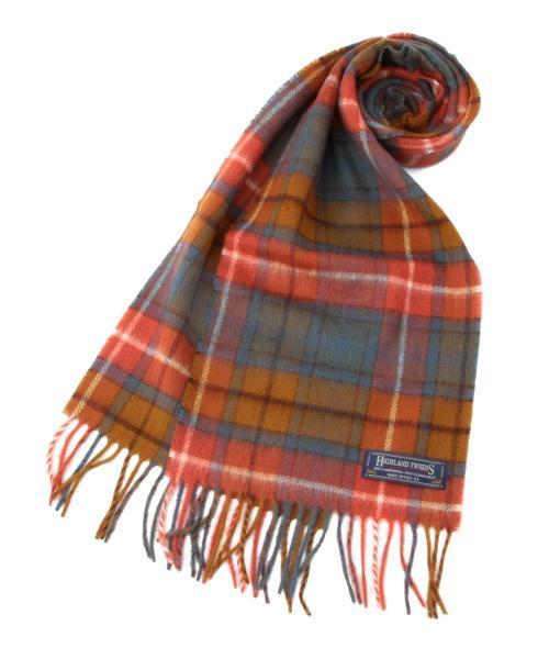 BEAMS BOY(ビームスボーイ)の「HIGHLAND TWEEDS / タータン スカーフ 15(マフラー・レディース・ホワイト/グレー/レッド/オレンジ/サックスブルー/ネイビー・ONE SIZE)」の11枚目の写真