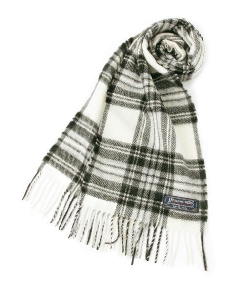 BEAMS BOY(ビームスボーイ)の「HIGHLAND TWEEDS / タータン スカーフ 15(マフラー・レディース・ホワイト/グレー/レッド/オレンジ/サックスブルー/ネイビー・ONE SIZE)」の12枚目の写真