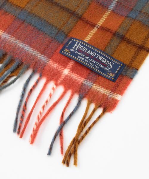 BEAMS BOY(ビームスボーイ)の「HIGHLAND TWEEDS / タータン スカーフ 15(マフラー・レディース・ホワイト/グレー/レッド/オレンジ/サックスブルー/ネイビー・ONE SIZE)」の15枚目の写真