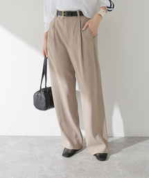 Spick & Span | シルキードレープタックストレートパンツ(スラックス)