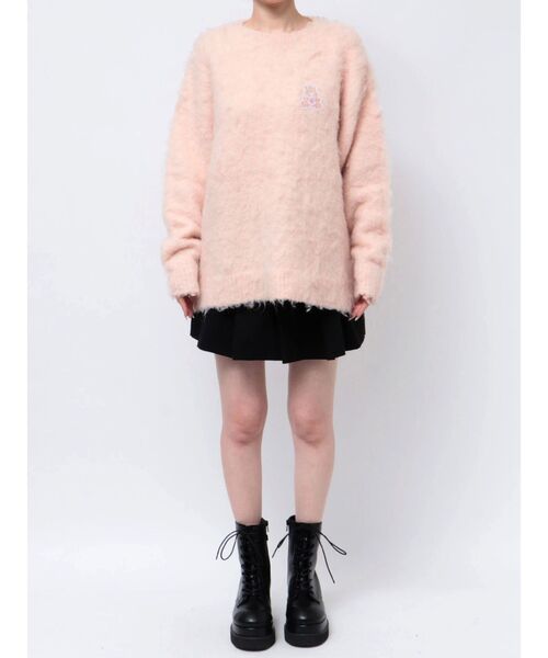 CALNAMUR（カルナムール）の「【Care Bearsコラボ】EMBLEM BRUSHED BIG KNIT/エンブレム ブラッシュド ビッグ ニット（ニット/セーター・レディース・アイボリー/ブルー/オレンジ/ピンク・FREE）」の18枚目の写真