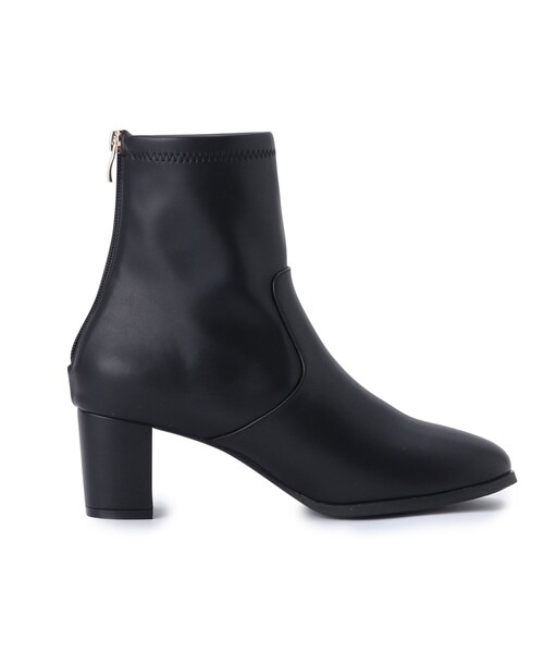 SHOO・LA・RUE（シューラルー）の「◆【22.5cm～25.0cm】柔らかく美しく足にフィット バックファスナー ストレッチブーツ（ブーツ・レディース・アイボリー/ブラック・45/35/50/25）」の6枚目の写真