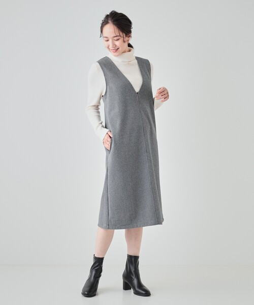 SHOO・LA・RUE（シューラルー）の「◆【22.5cm～25.0cm】柔らかく美しく足にフィット バックファスナー ストレッチブーツ（ブーツ・レディース・アイボリー/ブラック・45/35/50/25）」の15枚目の写真