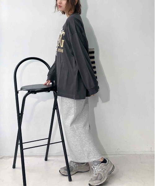 AS KNOW AS plus（アズノゥアズプラス）の「◇フラワー刺繍重ねロゴロンT（Tシャツ/カットソー・レディース・キナリ/スミクロ/オートミール/ブラウン/ブルー/アイボリー系/ベージュ系/グリーン系/ブラック系・FREE）」の18枚目の写真