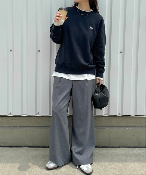 JOURNAL STANDARD relume(ジャーナルスタンダード レリューム)の「《追加/2枚セット》3WAY Tシャツレイヤードスウェット(スウェット・レディース・ネイビー/チャコールグレー・FREE)」の14枚目の写真