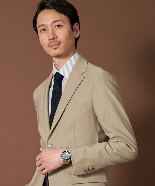 【セール】サーモウォーカーヘリンボンジャケット【セットアップ可/ビジネス対応/ストレッチ素材/保温性〇】（テーラードジャケット）｜THE SHOP TK （ザ ショップ ティーケー ）