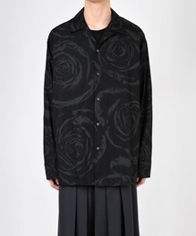LAD MUSICIAN ローズ柄半袖シャツ LAD MUSICIAN - Paint Flower Short Sleeve Open Collar Shirt