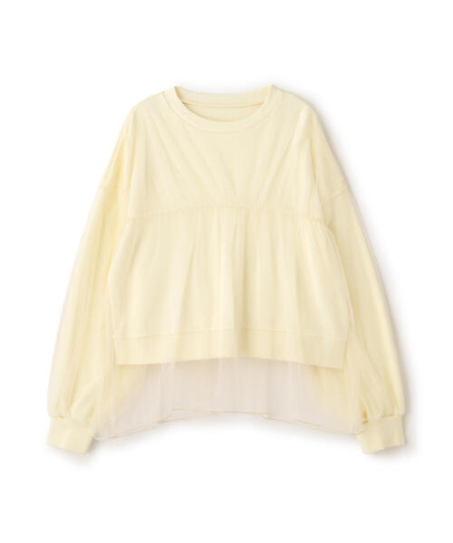 FREE'S MART（フリーズマート）の「◆チュールレイヤードスウェット（スウェット・レディース・ホワイト/ブラック/グレー・FREE）」の13枚目の写真