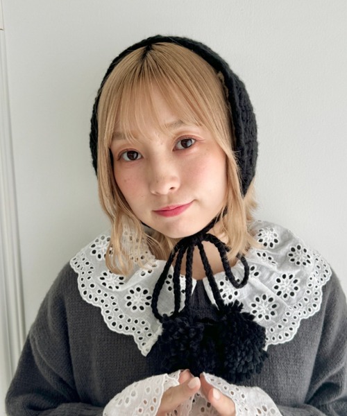 Loueme（ルエム）の「【5色展開】ポンポンリボンニットイヤーマフ（イヤーマフ・レディース・ブラック/アイボリー/レッド/ブラウン/グレー・FREE）」の22枚目の写真
