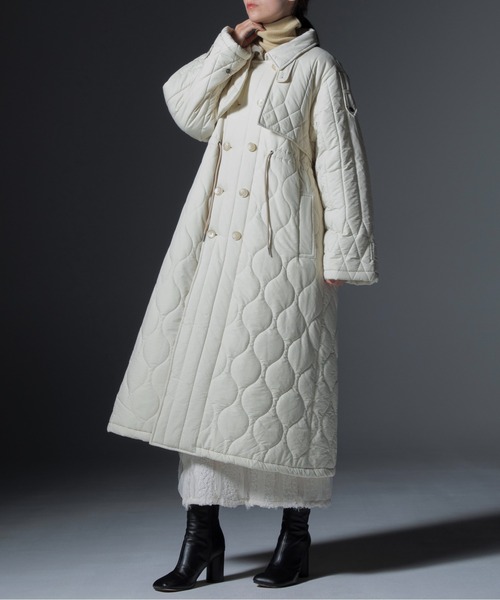 ジャケット・アウター willfully quilting trench detail coat willfully quilting trench detail coat
