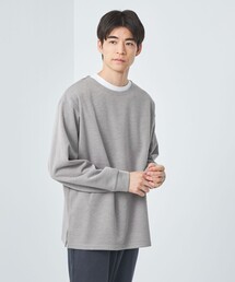 green label relaxing | メランジ ダブルフェイス ノーカラー カットソー(Tシャツ/カットソー)