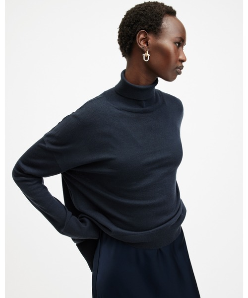 ALLSAINTS(オールセインツ)の「NEO 2-IN 1 SLIM FIT MIDI SLIP DRESS | NEO 2-IN 1 スリム フィット ミディ スリップ ドレス・ワンピース(ワンピース・レディース・ブルー系その他・S/XS/M/L)」の8枚目の写真