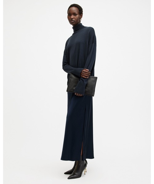 ALLSAINTS(オールセインツ)の「NEO 2-IN 1 SLIM FIT MIDI SLIP DRESS | NEO 2-IN 1 スリム フィット ミディ スリップ ドレス・ワンピース(ワンピース・レディース・ブルー系その他・S/XS/M/L)」の10枚目の写真