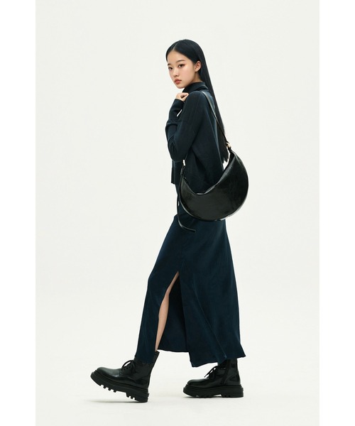 ALLSAINTS(オールセインツ)の「NEO 2-IN 1 SLIM FIT MIDI SLIP DRESS | NEO 2-IN 1 スリム フィット ミディ スリップ ドレス・ワンピース(ワンピース・レディース・ブルー系その他・S/XS/M/L)」の5枚目の写真