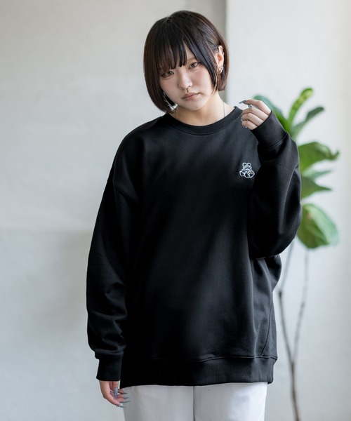 SIDEWAY STANCE（サイドウェイスタンス）の「【SIDEWAY STANCE】刺しゅう ワンポイント スウェットトレーナー（スウェット・メンズ・ネイビー系/グレー系/ブラック/ブラック系/ネイビー/ブラック系1/ネイビー系1/ライトグレー系1/ライトグレー・SMALL/MEDIUM/LARGE/X-LARGE）」の18枚目の写真