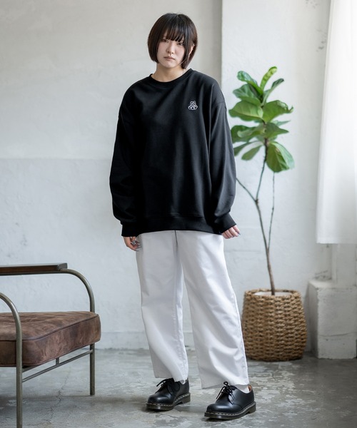 SIDEWAY STANCE（サイドウェイスタンス）の「【SIDEWAY STANCE】刺しゅう ワンポイント スウェットトレーナー（スウェット・メンズ・ネイビー系/グレー系/ブラック/ブラック系/ネイビー/ブラック系1/ネイビー系1/ライトグレー系1/ライトグレー・SMALL/MEDIUM/LARGE/X-LARGE）」の20枚目の写真